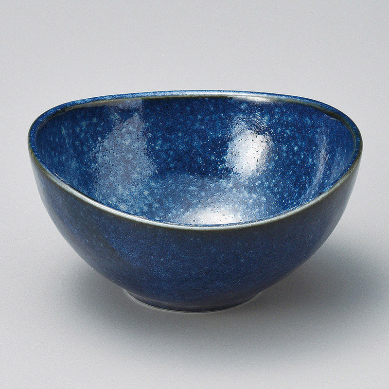 山万 09722-550 窯変紺楕円3.5鉢 1個(ご注文単位1個)【直送品】