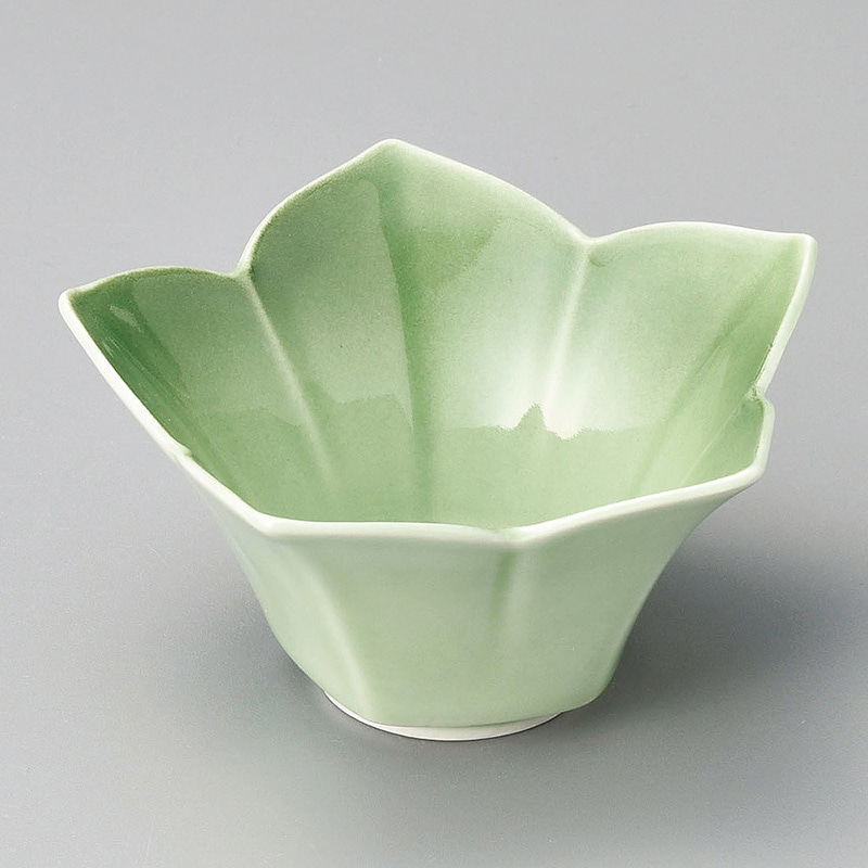 山万 10312-550 緑彩花型小鉢 1個(ご注文単位1個)【直送品】