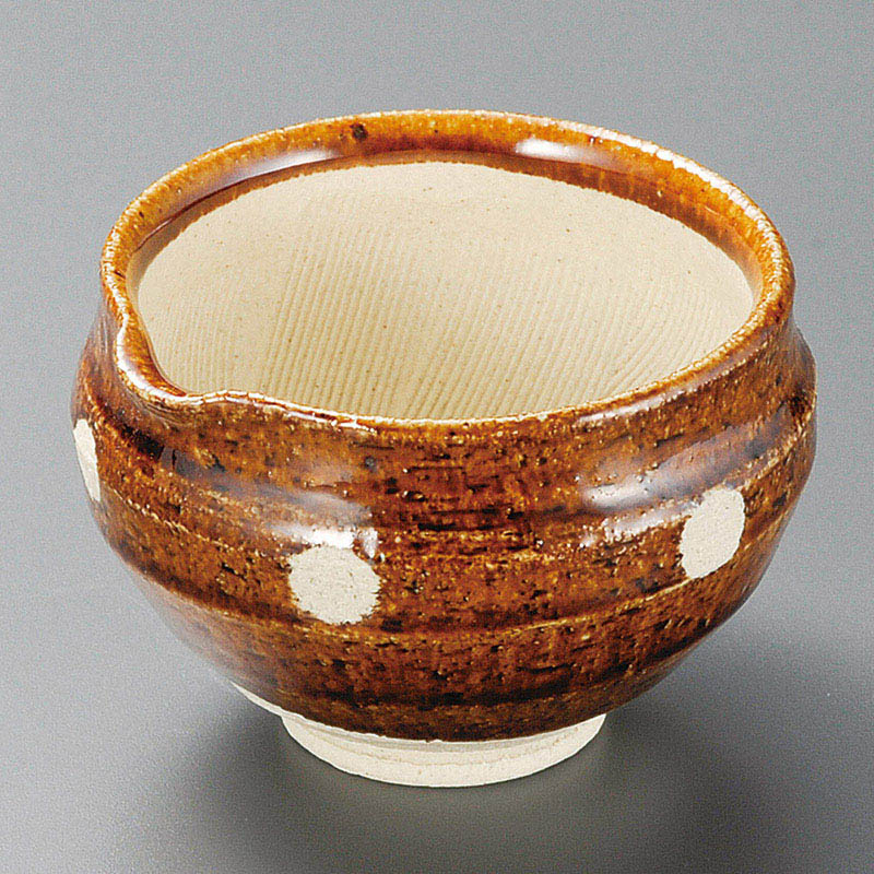 山万 10226-140 あめ水玉片口3.5すり鉢小鉢 1個(ご注文単位1個)【直送品】
