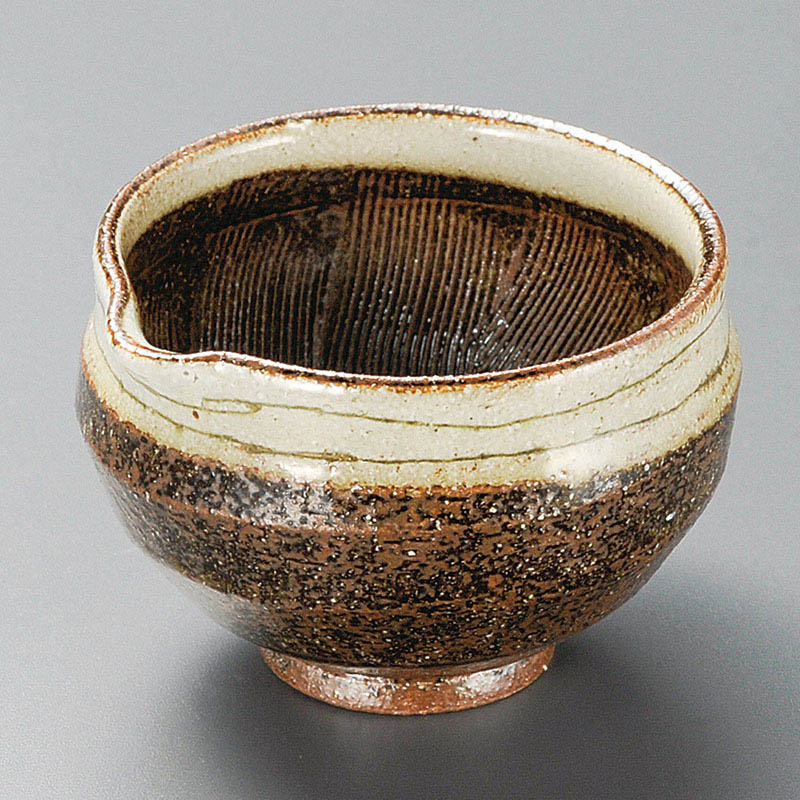 山万 10224-140 泥くし彫片口3.5すり鉢小鉢 1個(ご注文単位1個)【直送品】