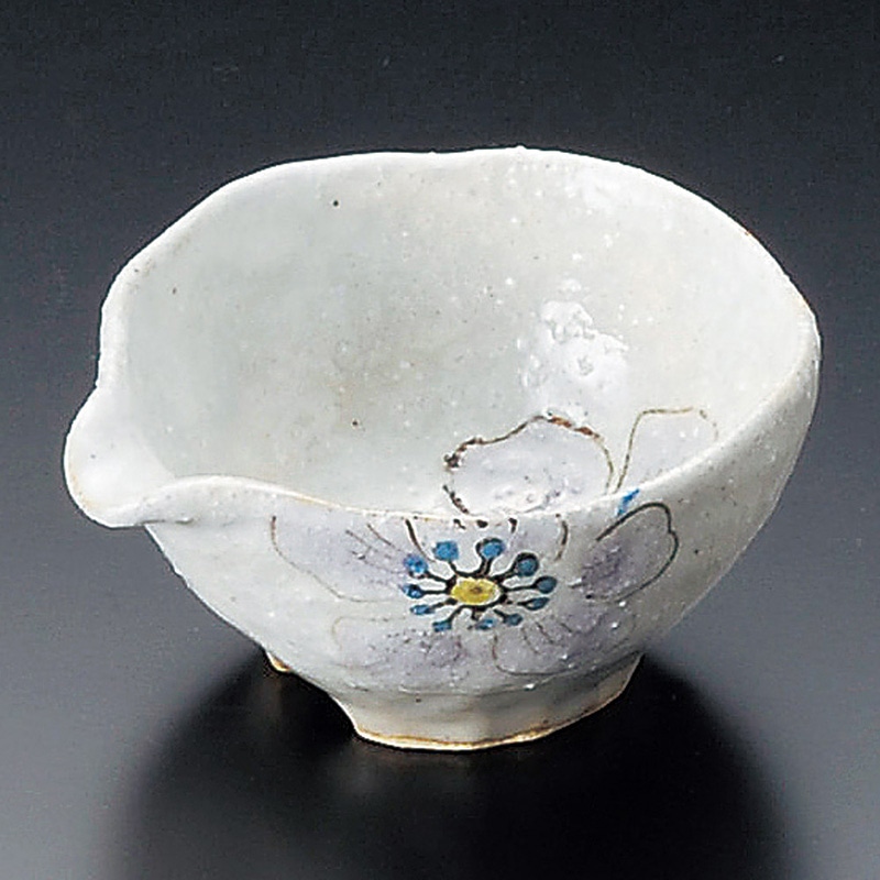 山万 10327-510 粉引彩花片口小付(紫) 1個(ご注文単位1個)【直送品】