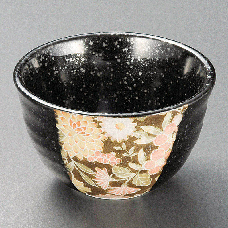山万 10422-230 黒友禅丼小鉢 1個(ご注文単位1個)【直送品】