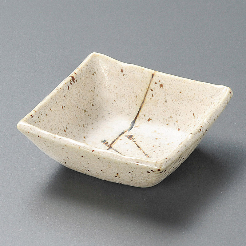 山万 10522-470 アメ乱刷毛目角小鉢 1個(ご注文単位1個)【直送品】