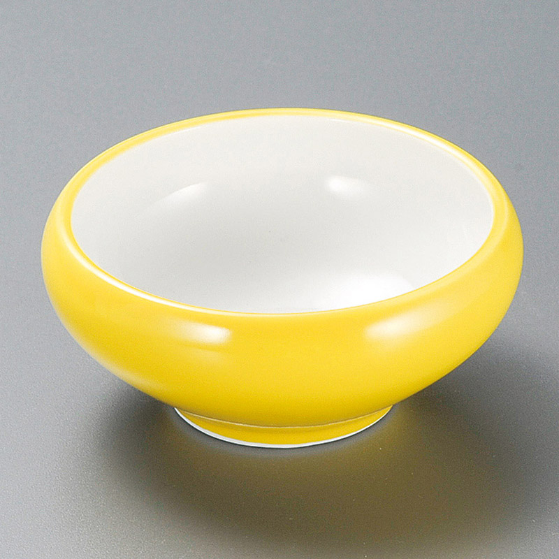 山万 10316-180 黄釉くくり小鉢  1個（ご注文単位1個）【直送品】