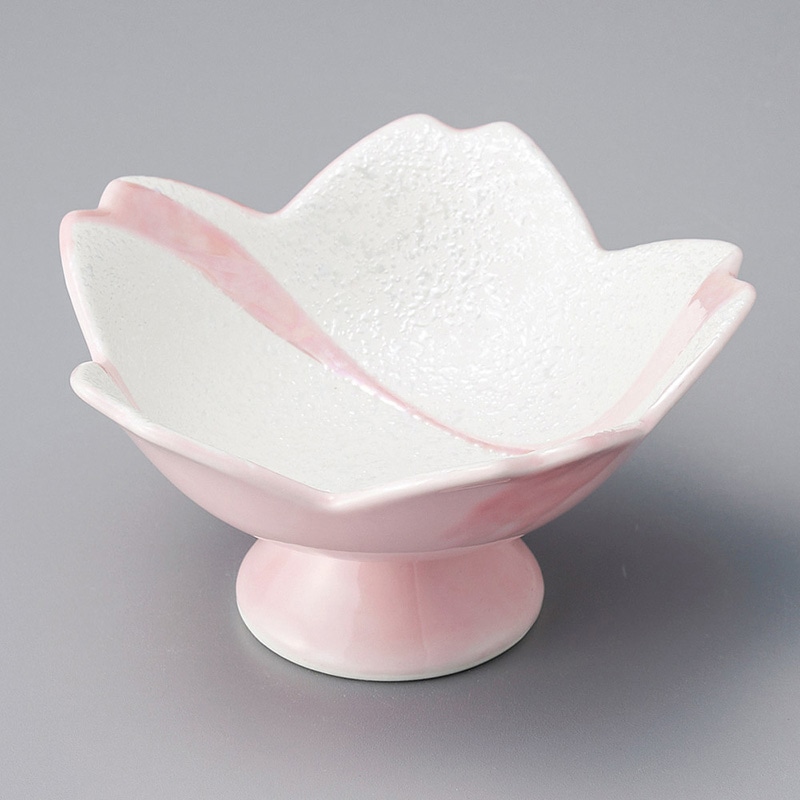 山万 10819-730 流水ラスター桜型高台鉢 PI 1個（ご注文単位1個）【直送品】