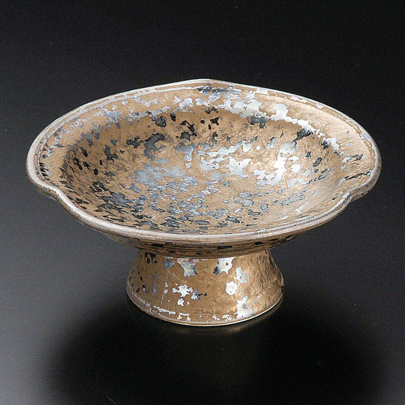山万 10919-130 金結晶三ッ押高台小鉢  1個（ご注文単位1個）【直送品】