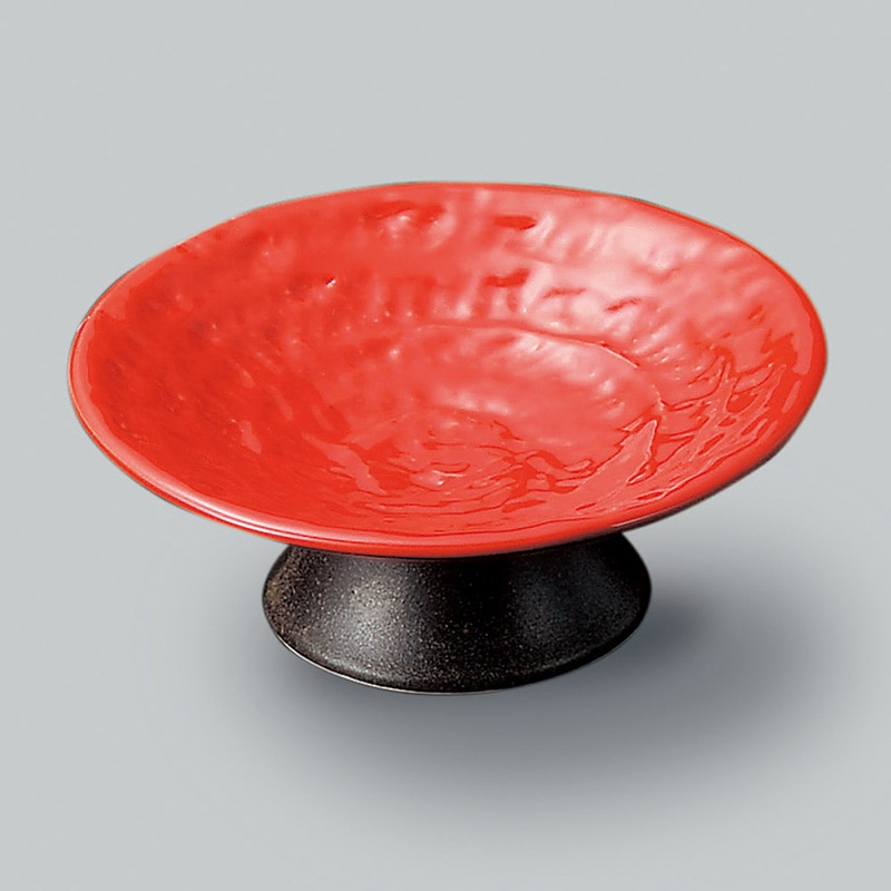 山万 10924-250 赤高台小鉢  1個（ご注文単位1個）【直送品】