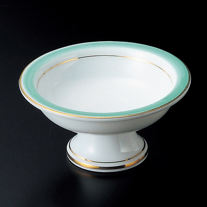山万 10821-290 青白グリーン交趾高台丸鉢  1個（ご注文単位1個）【直送品】