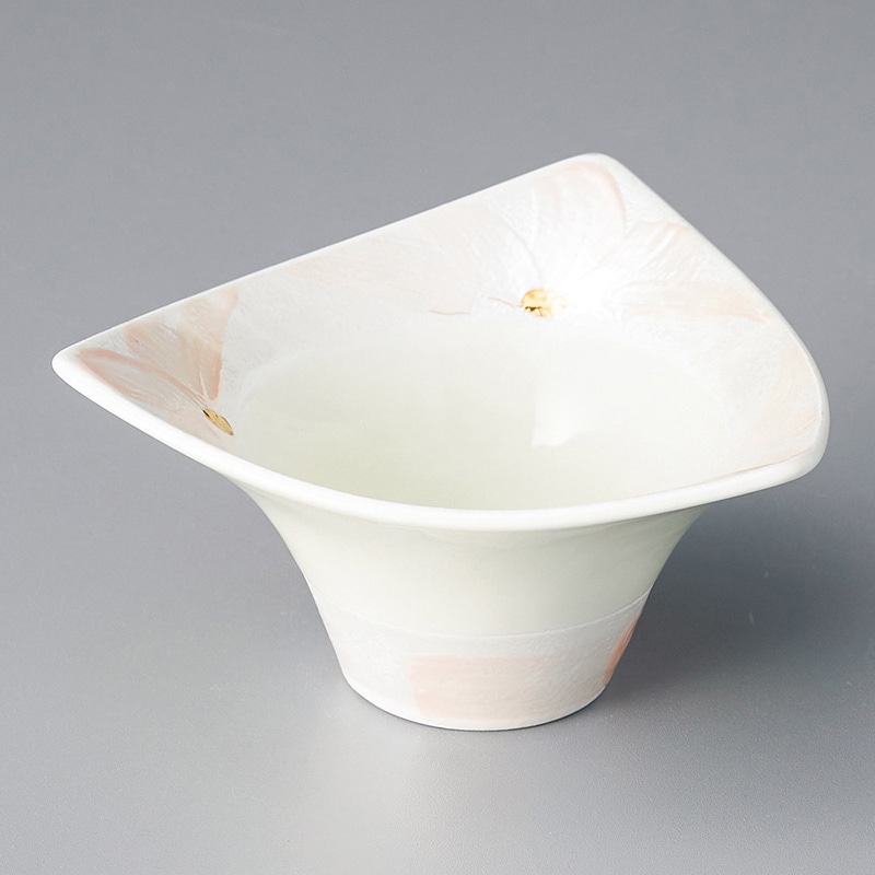 山万 10822-250 ピンク一珍ラスター三角高台小鉢 1個（ご注文単位1個）【直送品】