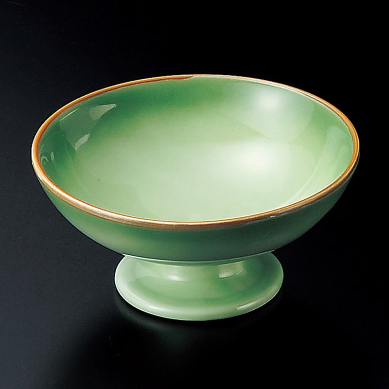 山万 10918-550 緑彩高台小鉢  1個（ご注文単位1個）【直送品】