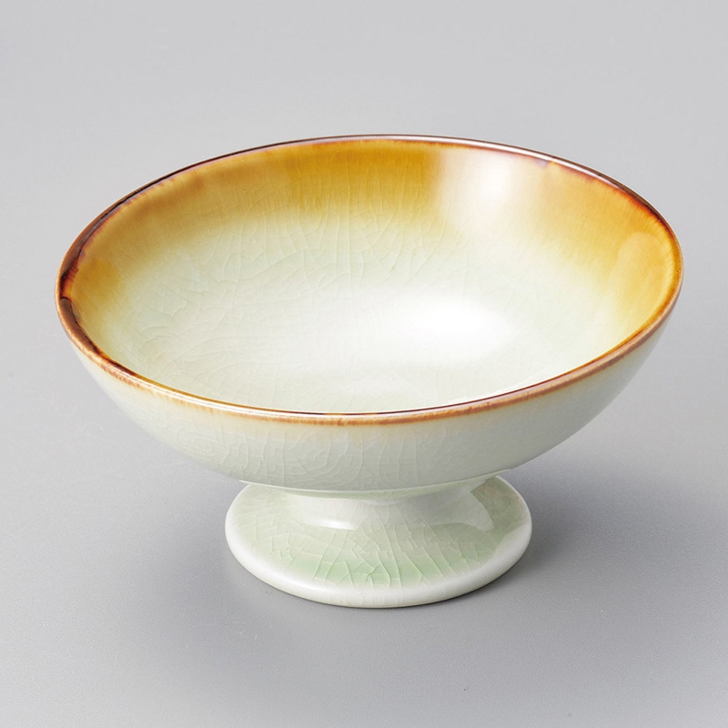 山万 10921-130 ヒワ貫入高台小鉢  1個（ご注文単位1個）【直送品】