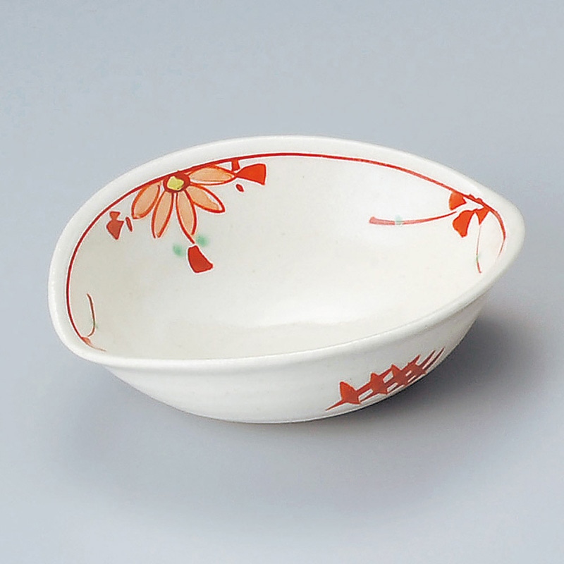 山万 11013-580 赤絵花つなぎすげ傘小鉢(大)  1個（ご注文単位1個）【直送品】
