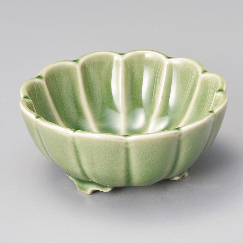 山万 11105-550 ねり抹茶菊型小付(小)  1個（ご注文単位1個）【直送品】
