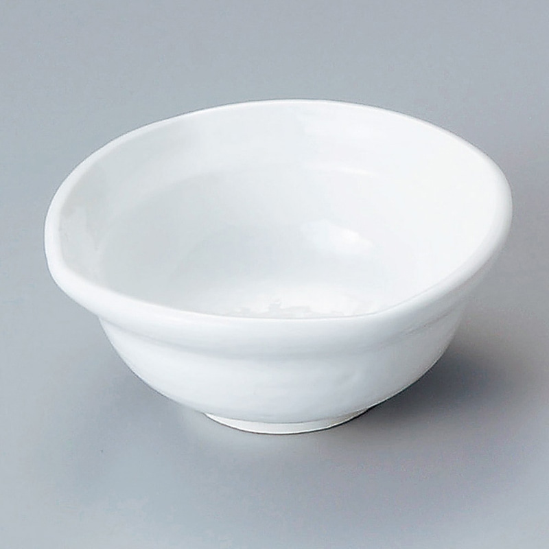 山万 11343-430 白磁ナデ角小鉢(中)  1個（ご注文単位1個）【直送品】