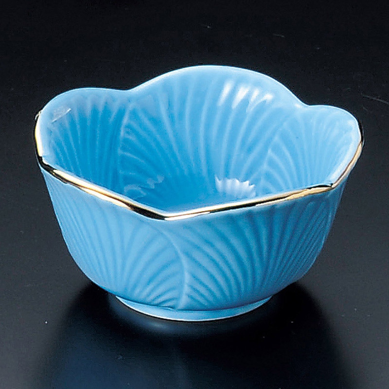 山万 11218-550 渕金トルコ葉型小鉢(小)  1個（ご注文単位1個）【直送品】