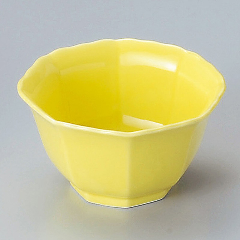 山万 11314-580 黄春八角小鉢(小)  1個（ご注文単位1個）【直送品】