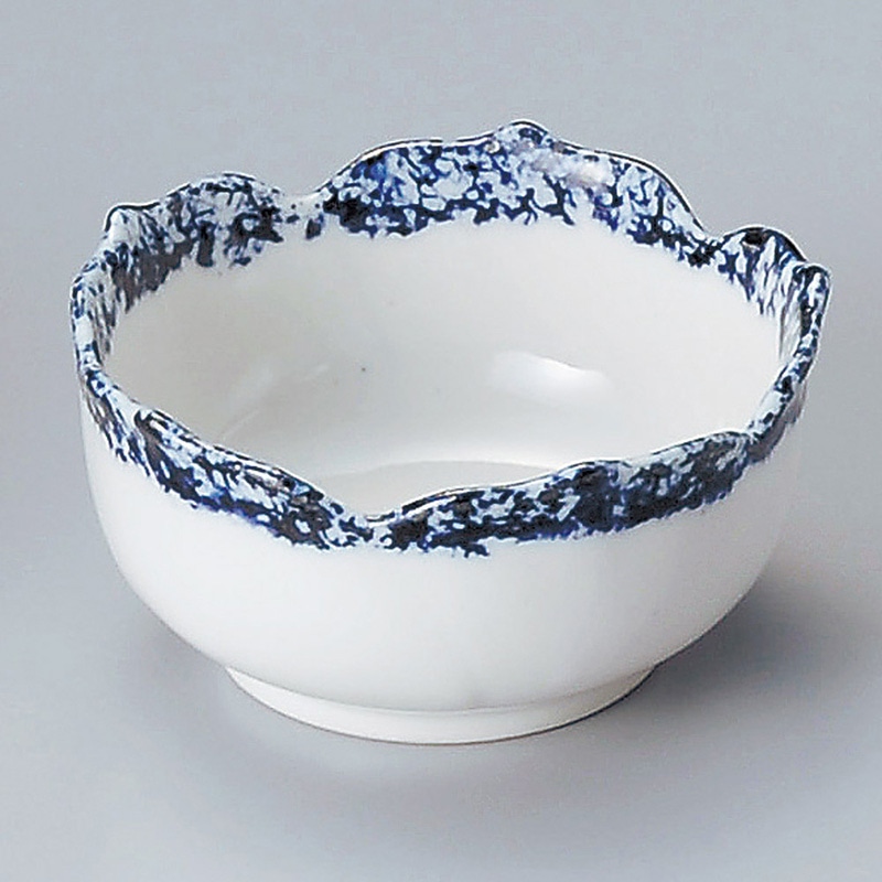 山万 11253-550 呉須タタキ花小鉢(大)  1個（ご注文単位1個）【直送品】