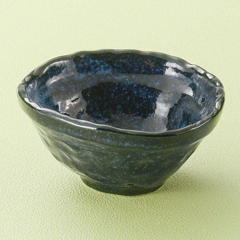 山万 11436-570 コバルトなぶり三角小鉢 1個(ご注文単位1個)【直送品】