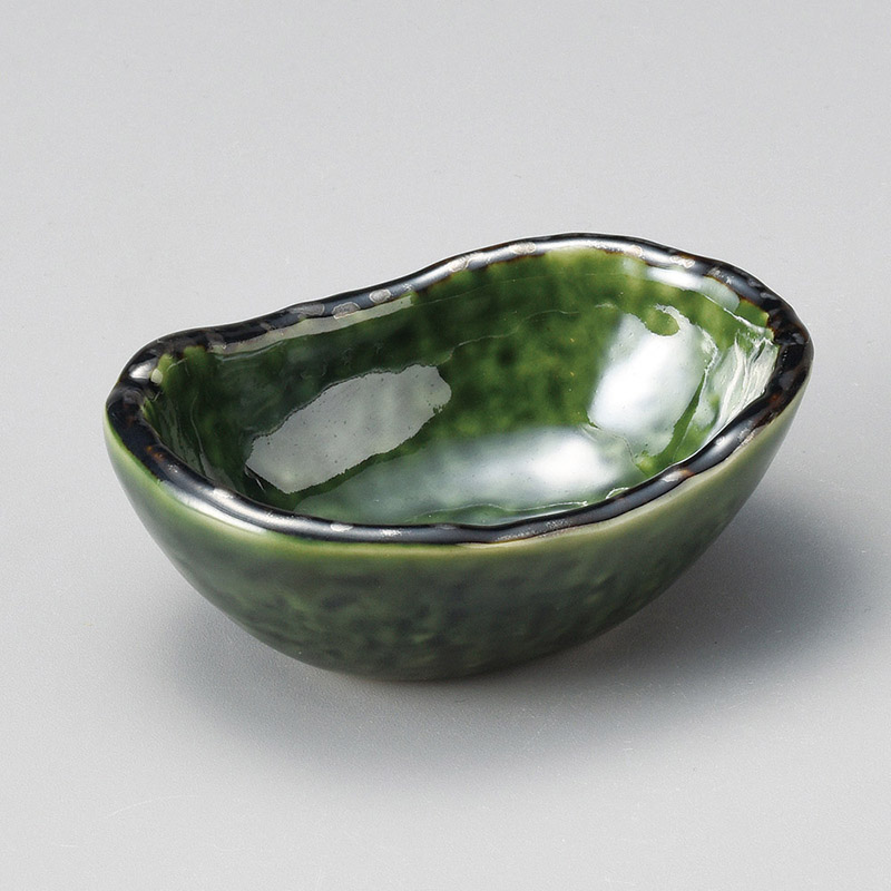 山万 11525-130 織部楕円小付 1個(ご注文単位1個)【直送品】