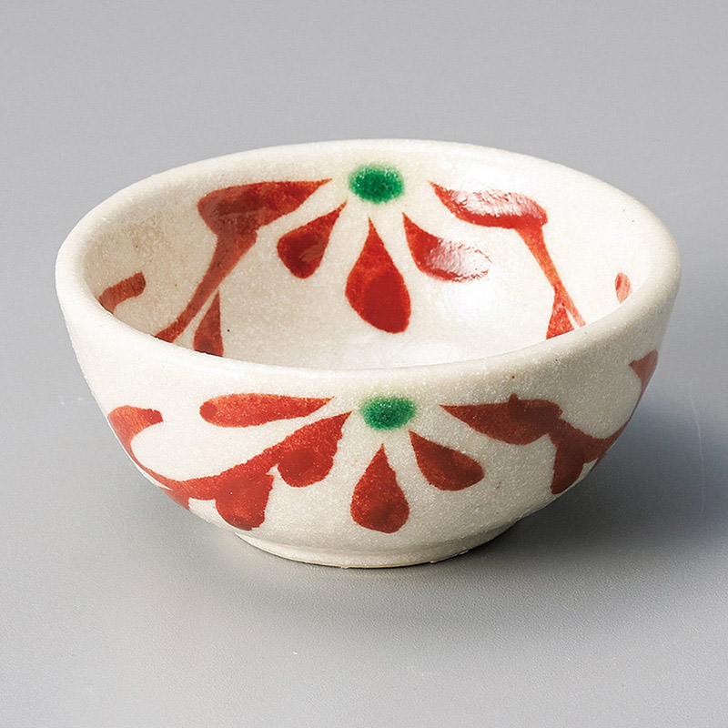 山万 11634-470 染付赤絵葉紋千代久 1個(ご注文単位1個)【直送品】