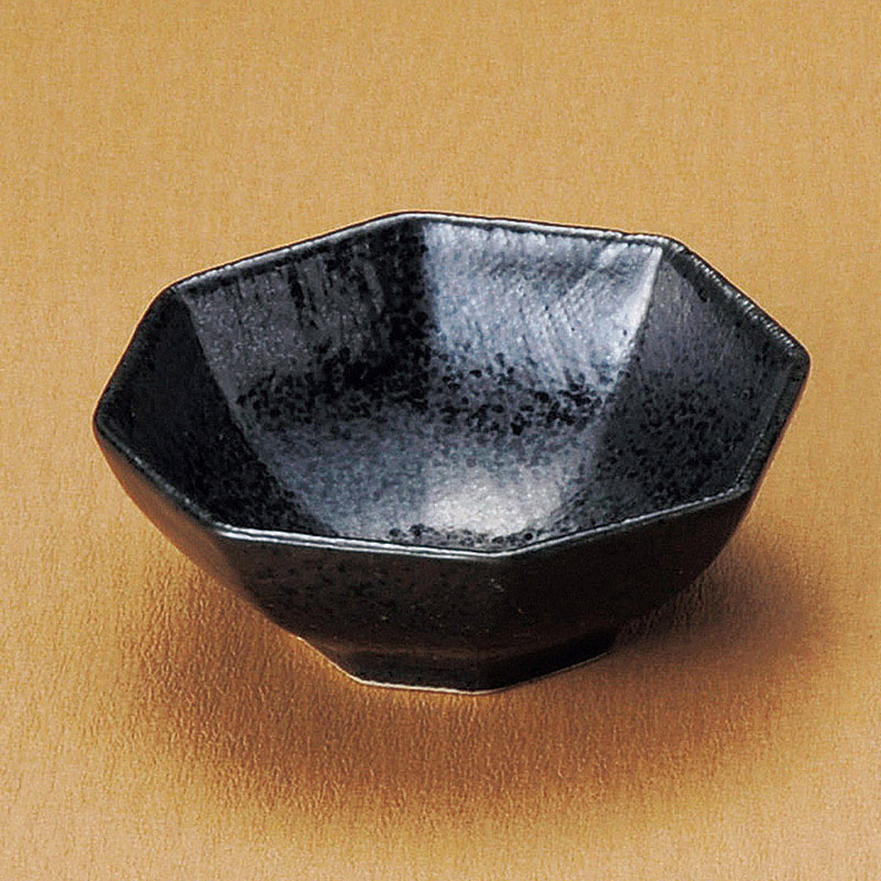 山万 11631-190 黒結晶八角小付 1個(ご注文単位1個)【直送品】