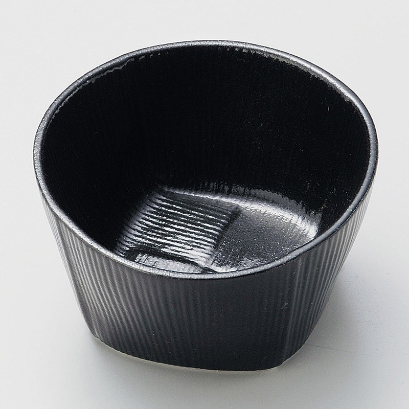 山万 11619-460 黒マットこより小鉢 1個(ご注文単位1個)【直送品】