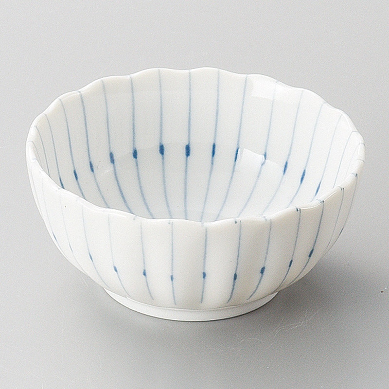 山万 12227-190 ピンストライプ菊型3.0小付 1個(ご注文単位1個)【直送品】
