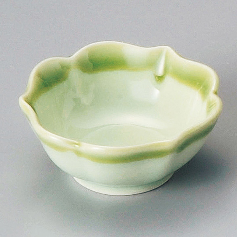 山万 11923-430 緑釉桔梗型小付 1個(ご注文単位1個)【直送品】
