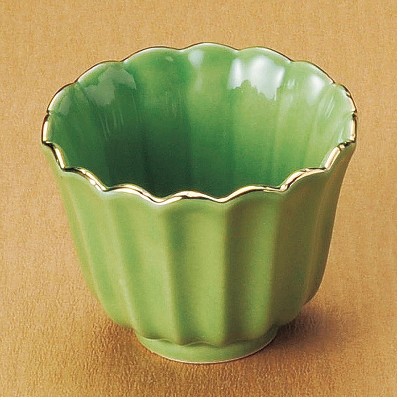 山万 11912-550 織部菊型小鉢 1個(ご注文単位1個)【直送品】