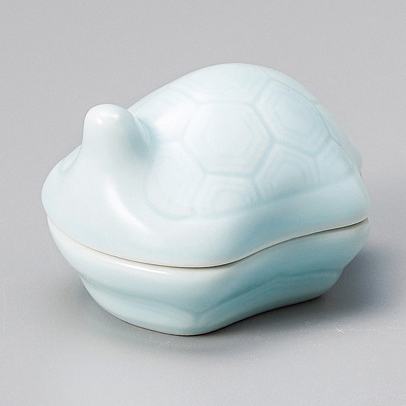 山万 12713-290 青磁亀珍味入 1個(ご注文単位1個)【直送品】