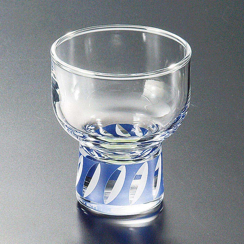 山万 12830-130 古紋(青)珍味(ガラス製)  1個（ご注文単位1個）【直送品】