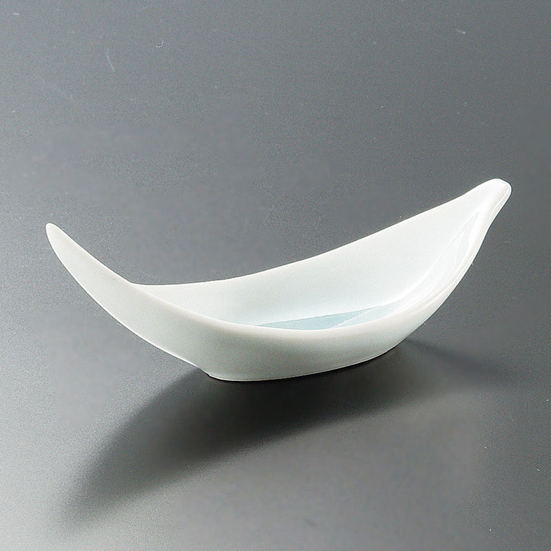 山万 12821-250 青白磁笹葉珍味 1個(ご注文単位1個)【直送品】