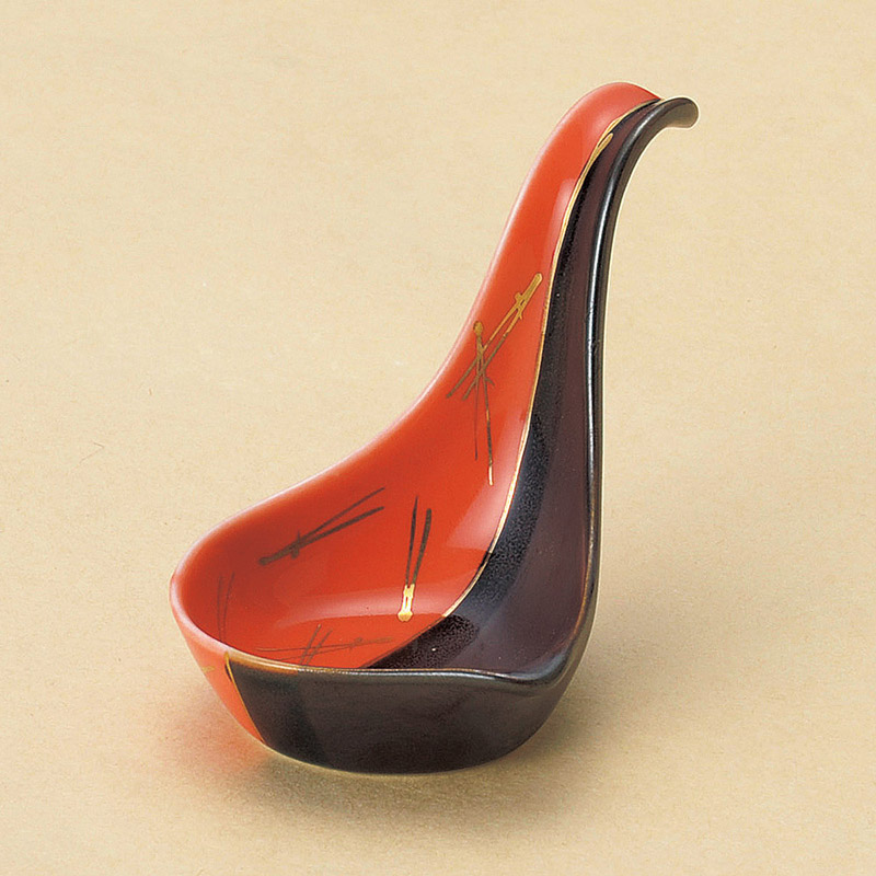 山万 12824-100 塗分金松葉レンゲ珍味 1個(ご注文単位1個)【直送品】