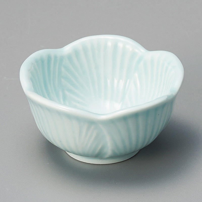 山万 13443-580 ライトブルー葉型珍味  1個（ご注文単位1個）【直送品】