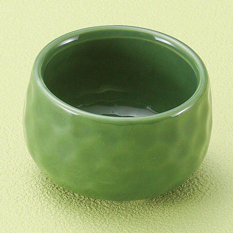山万 14042-410 緑釉三ッ足珍味入(大)  1個（ご注文単位1個）【直送品】