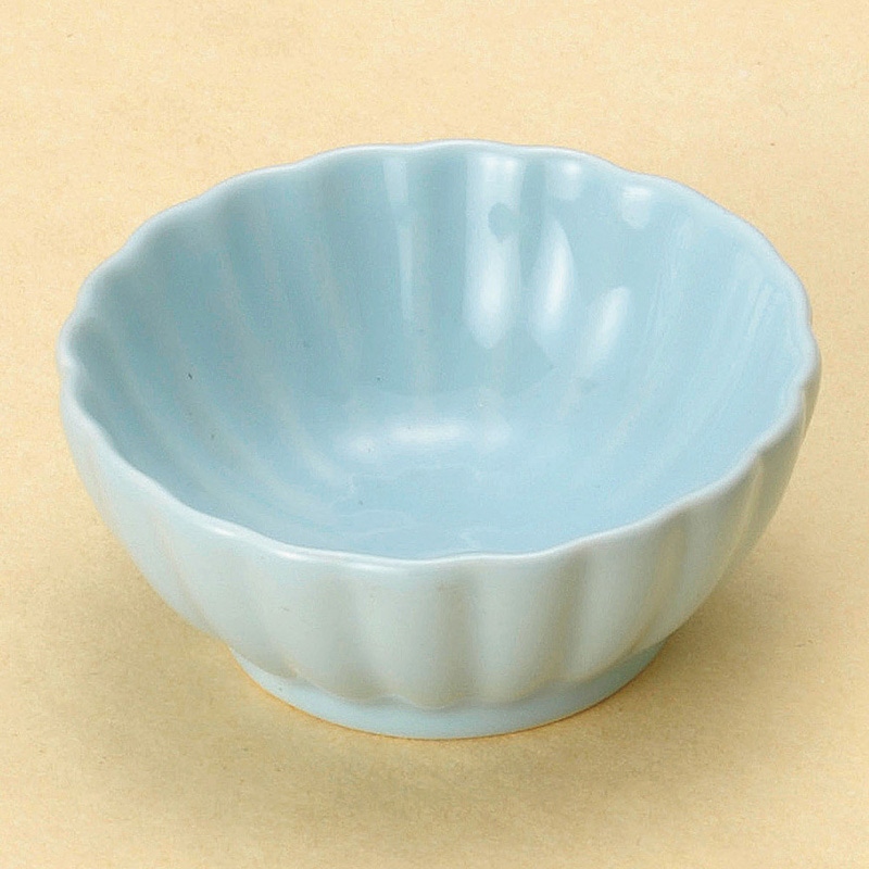 山万 14025-180 青地菊型豆鉢  1個（ご注文単位1個）【直送品】