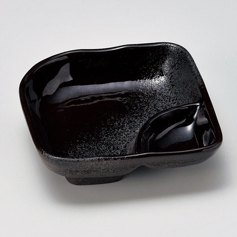 山万 14515-580 備前灰釉仕切鉢 1個(ご注文単位1個)【直送品】