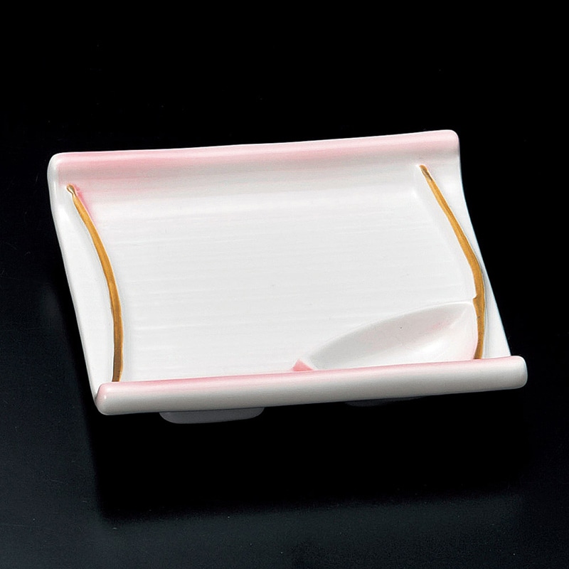 山万 14520-580 ピンク竹笹仕切皿 1個(ご注文単位1個)【直送品】