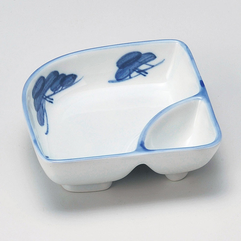 山万 14512-130 扇形松画仕切鉢  1個（ご注文単位1個）【直送品】