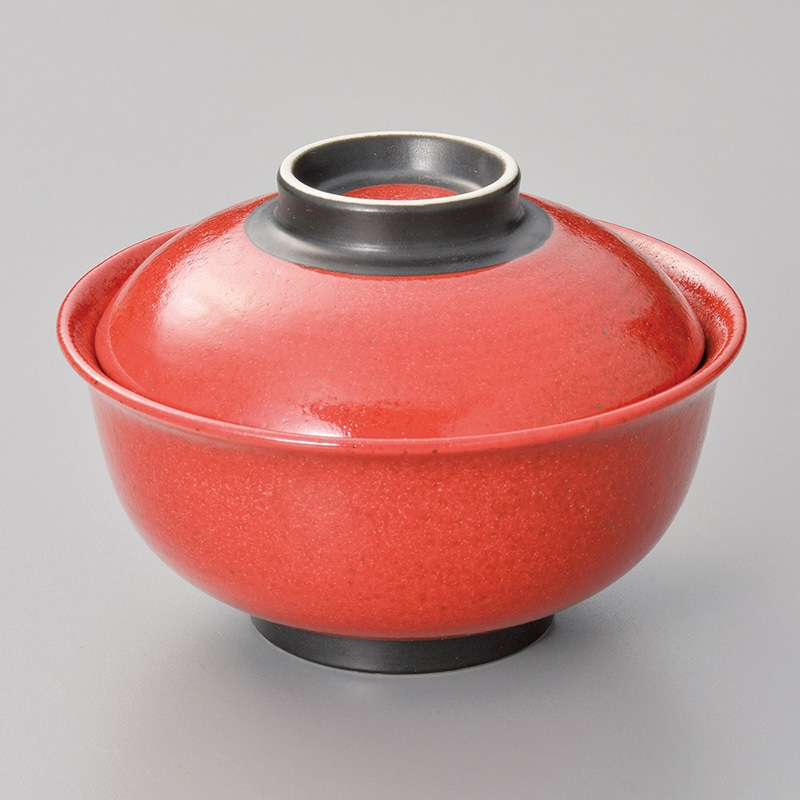 山万 15519-100 柚子赤斑点反型円菓子碗  1個（ご注文単位1個）【直送品】