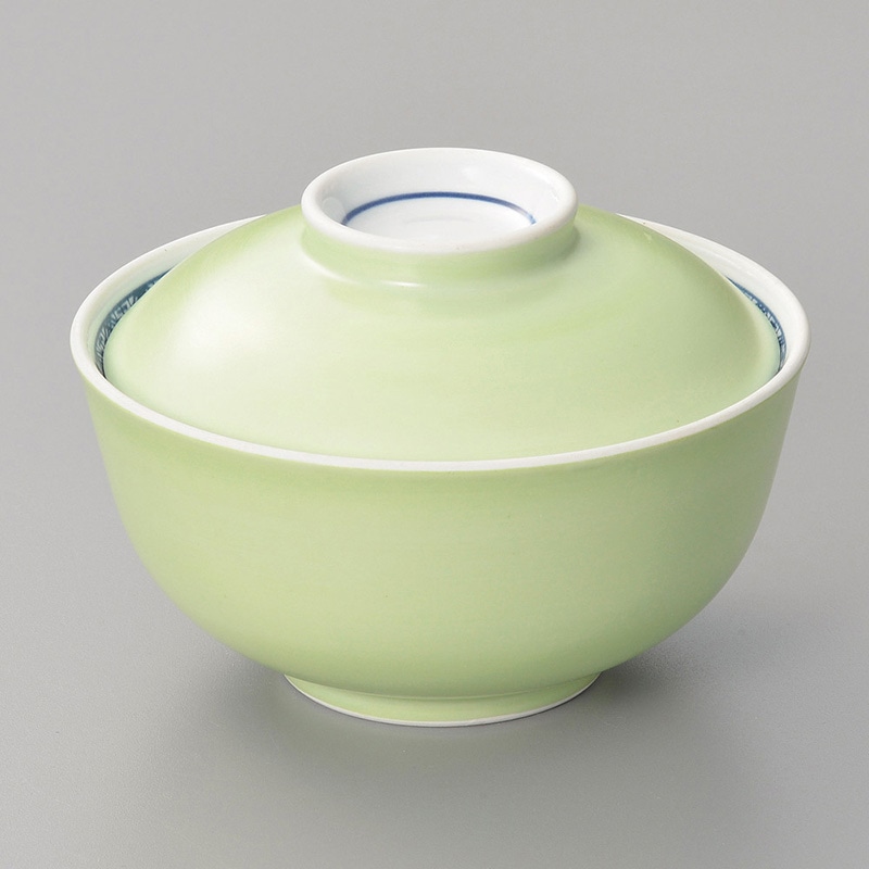 山万 15710-470 柳緑刷毛牛若円菓子碗  1個（ご注文単位1個）【直送品】