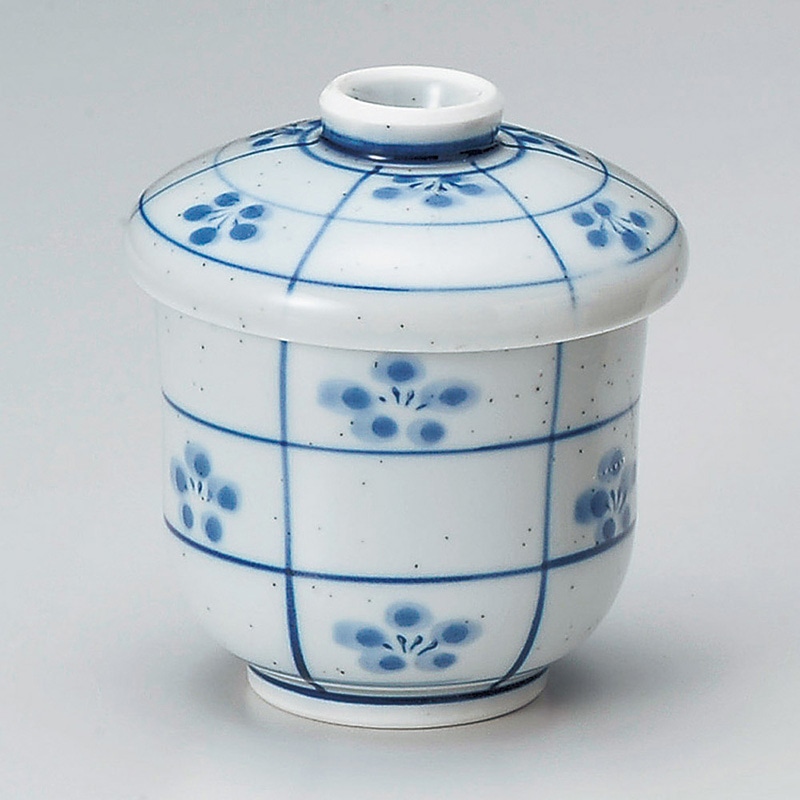 山万 16432-550 梨地市松梅むし碗 1個(ご注文単位1個)【直送品】