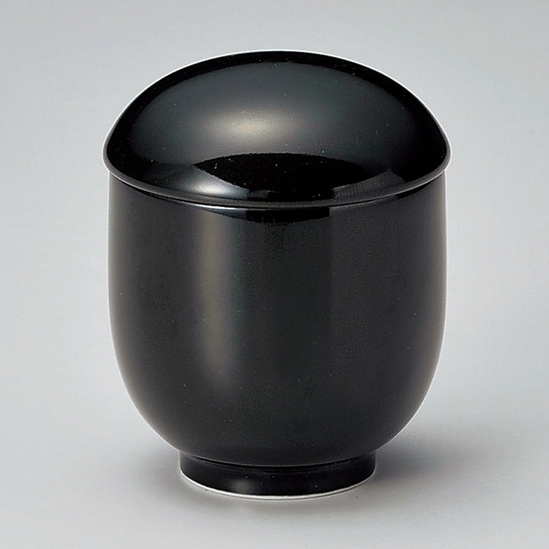 山万 16424-730 黒小蓋碗(有田焼) 1個(ご注文単位1個)【直送品】