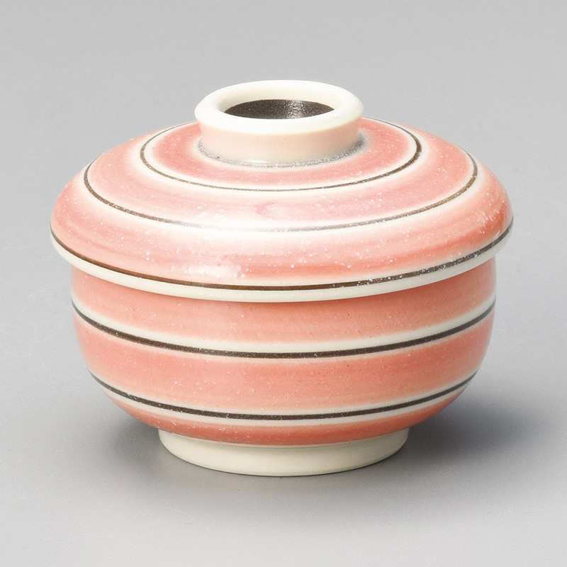 山万 16617-570 太駒筋ミニ蒸碗(赤) 1個(ご注文単位1個)【直送品】