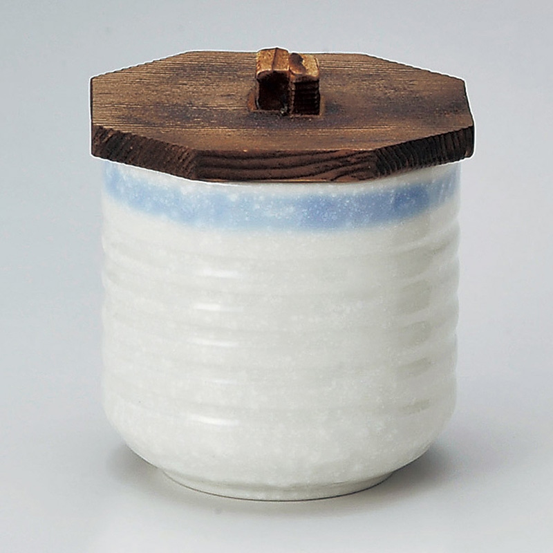 山万 16723-020 粉引ブルーミニむし(蓋付)  1個（ご注文単位1個）【直送品】