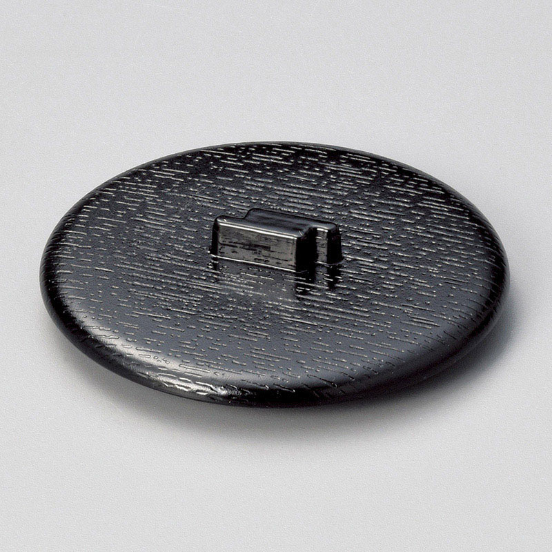 山万 16732-810 [M]茶碗蒸用フタ(大) 黒 1個（ご注文単位1個）【直送品】