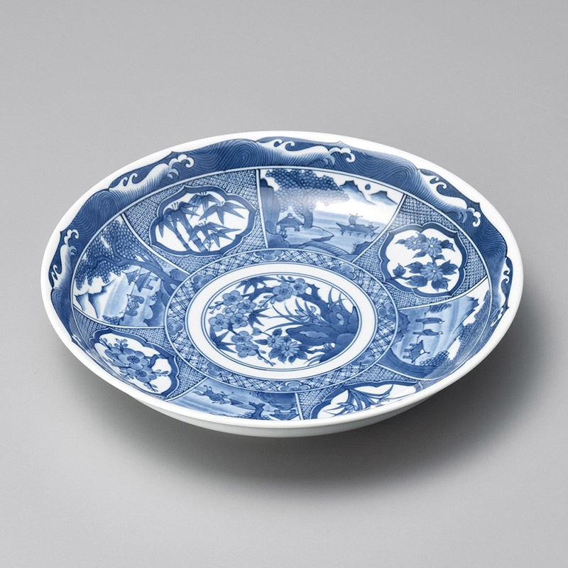 山万 17517-020 四君子尺二皿  1個（ご注文単位1個）【直送品】