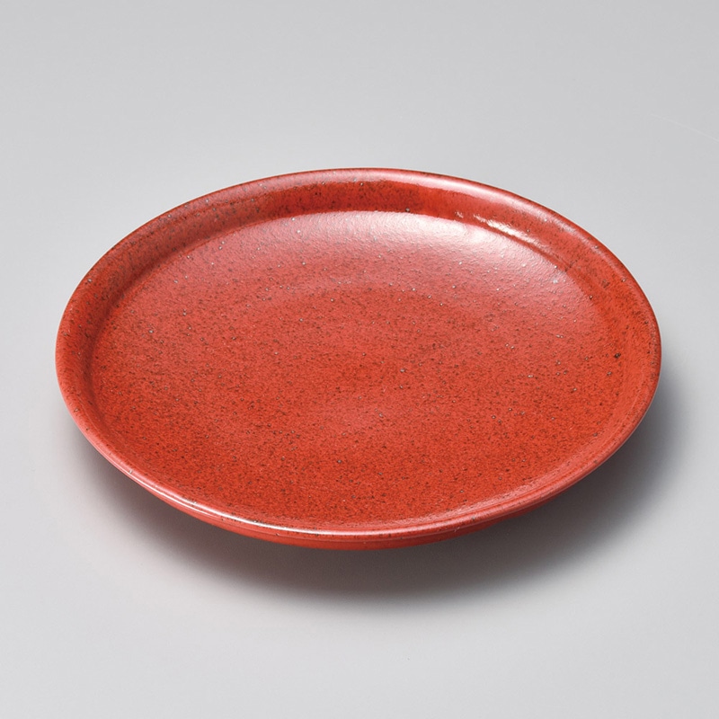 山万 17621-250 赤柚子丸尺皿  1個（ご注文単位1個）【直送品】
