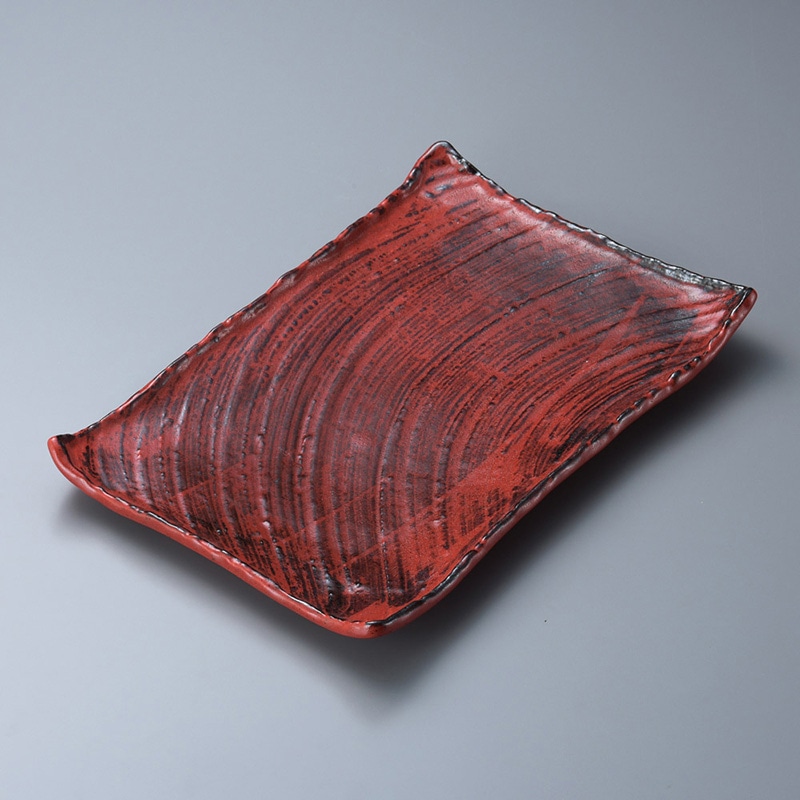 山万 18305-440 ゆず黒マグナ角盛皿 小 1個（ご注文単位1個）【直送品】