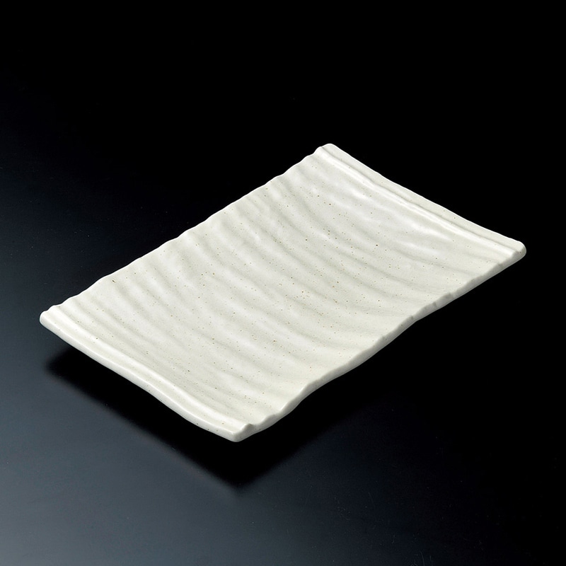 山万 18503-130 白マット長角大皿 1個(ご注文単位1個)【直送品】